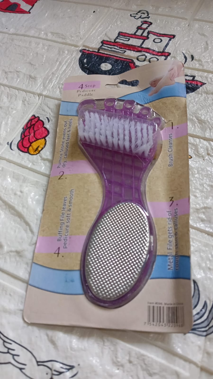 6993 4 in 1 Pedicure Tool for Rough & Dry Feet Dual-Sided with Pumice Stone Soft Brush Steel Scrubber & Emery File Softens Hard Foot Corns & Calluses Cleanses & Smoothens Dull Feet 6993 4 in 1 Pedicure Tool for Rough & Dry Feet Dual-Sided with Pumice Stone Soft Brush Steel Scrubber & Emery File Softens Hard Foot Corns & Calluses Cleanses & Smoothens Dull Feet